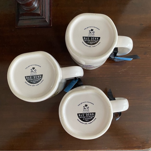 Rae Dunn Monsters Inc MONSTER CREW SCREAM TEAM & BOO DISNEY PIXAR MUG SET NWT - Picture 3 of 6